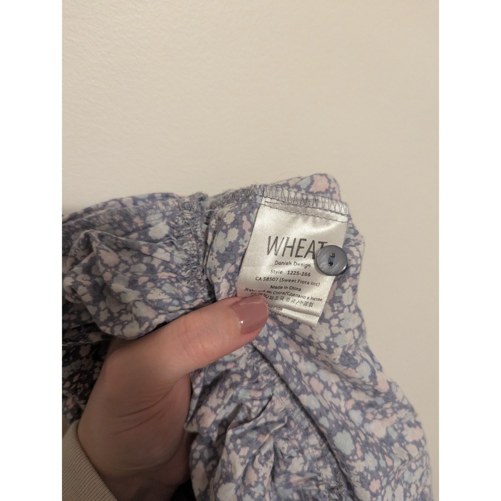 WHEAT‎ Danish Design Girls Dress Size 10 / 140 Short Sleeve 100% Cotton Ruffles - Picture 9 of 10